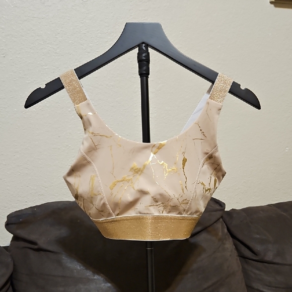 Mono B Other - Mono B Tan and Gold Sports Bra